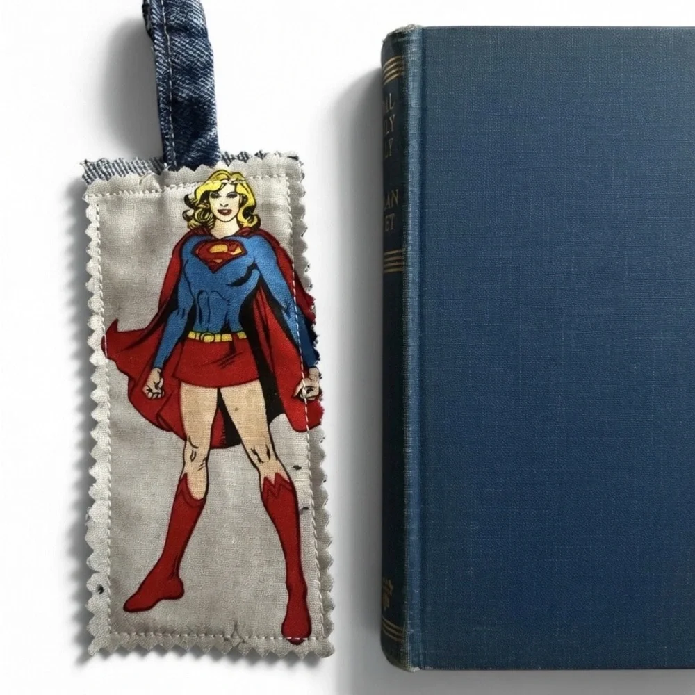Handmade Superhero Fabric Bookmark